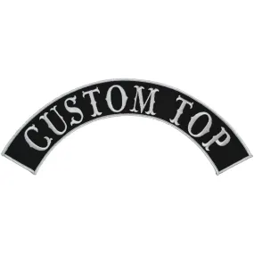 Custom Biker Vest Patch - Top Arch Style Tab - Sew On