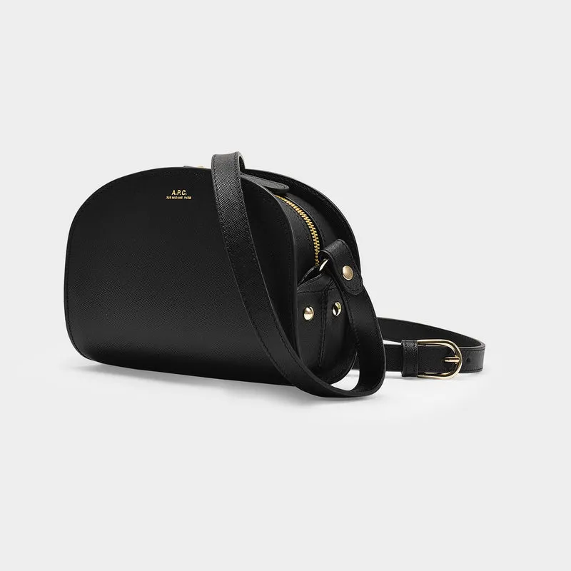 Demi Lune Mini Bag in Black Leather