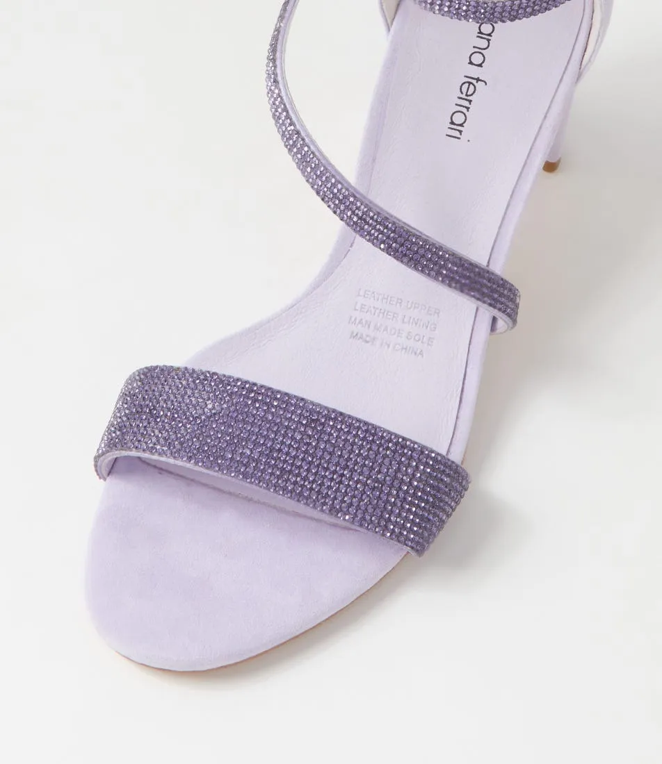 DIANA FERRARI Fenery Lilac Jewels Suede Sandals