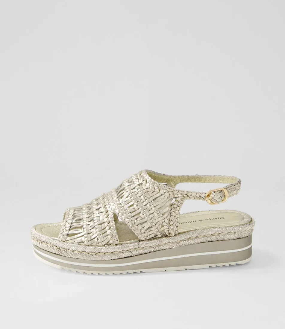 DJANGO & JULIETTE Amiri Platinum Rope Woven Sandals