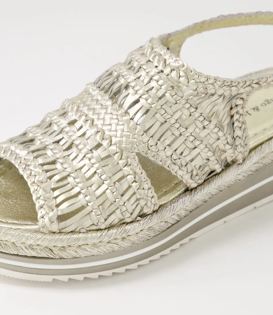 DJANGO & JULIETTE Amiri Platinum Rope Woven Sandals