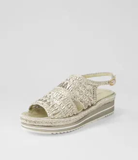 DJANGO & JULIETTE Amiri Platinum Rope Woven Sandals