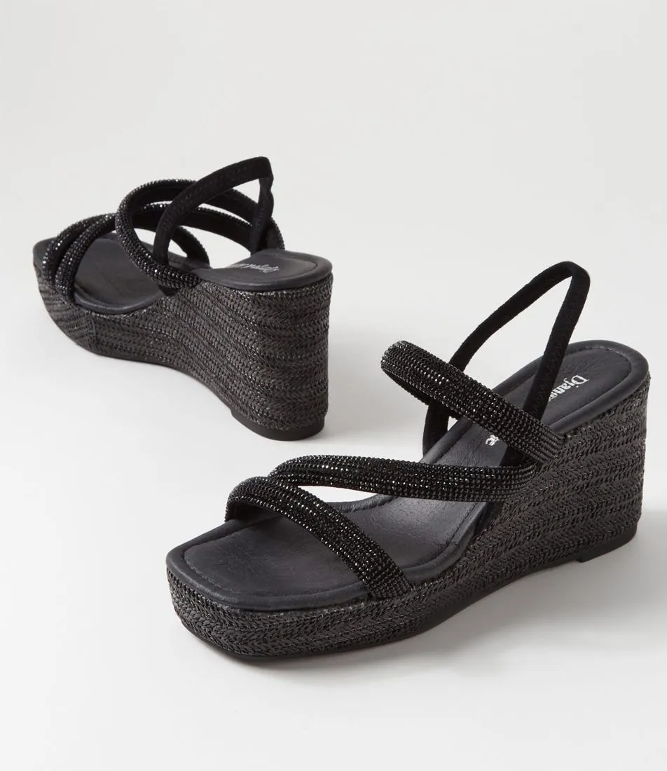 DJANGO & JULIETTE Cookie Black Mix Multi Sandals