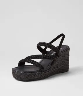 DJANGO & JULIETTE Cookie Black Mix Multi Sandals