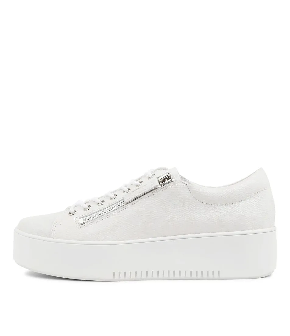 DJANGO & JULIETTE Wolfie White White Sole Lizard Sneakers