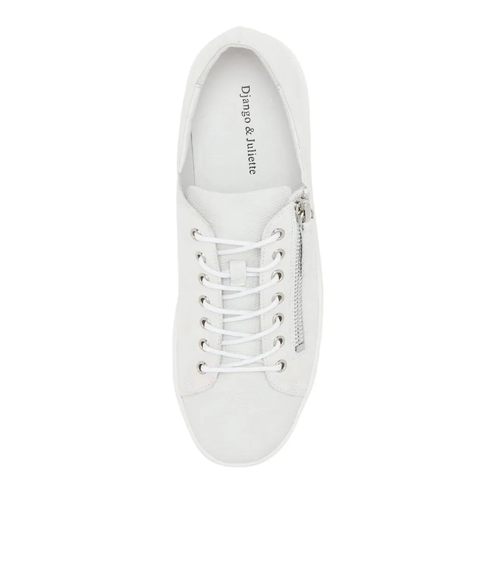 DJANGO & JULIETTE Wolfie White White Sole Lizard Sneakers