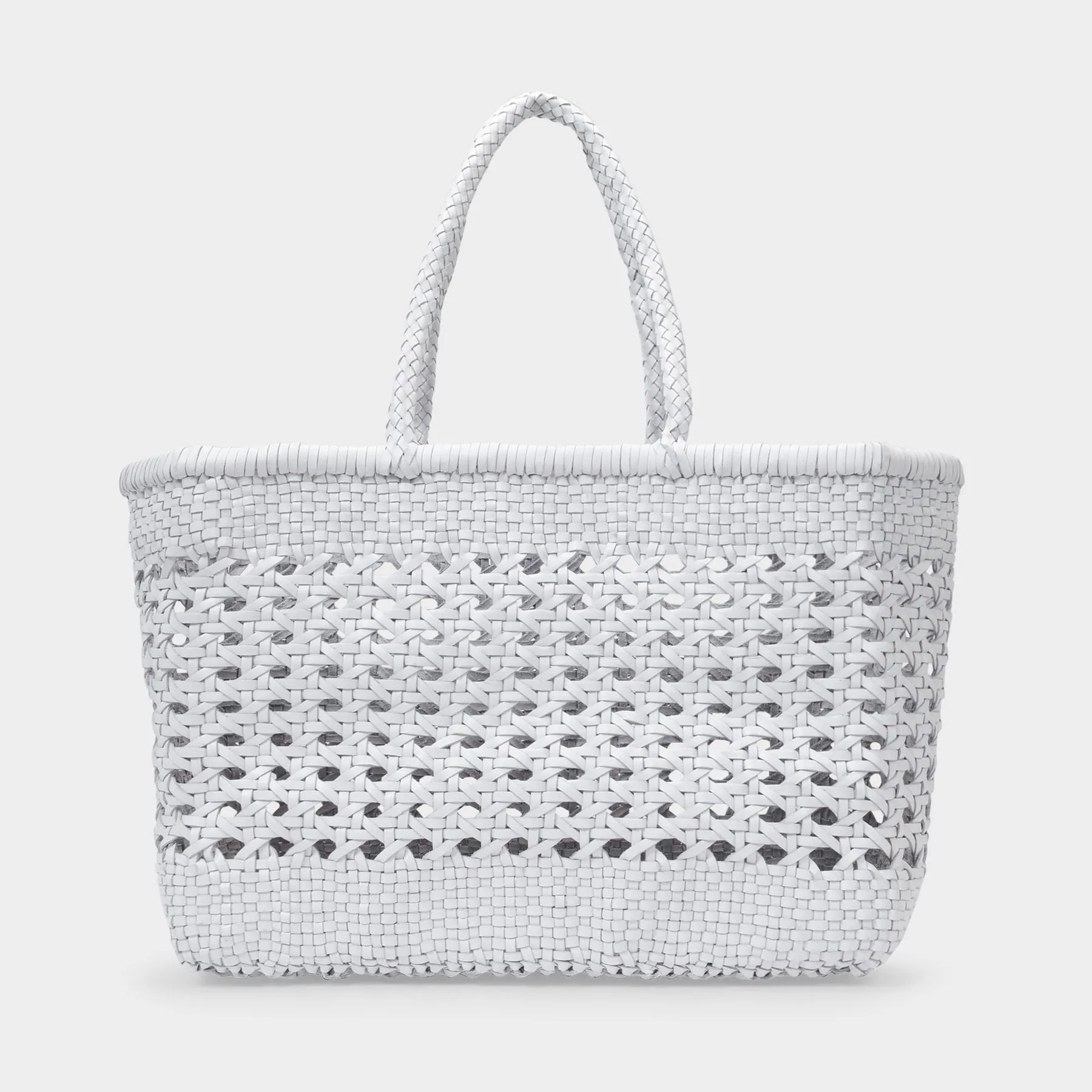 Dragon Diffusion  Cannage Max Bag in White Braided Leather