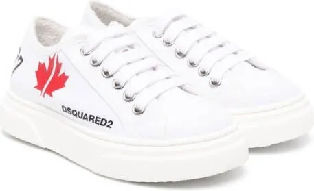 DSQUARED2 KIDS logo-detail low-top sneakers White