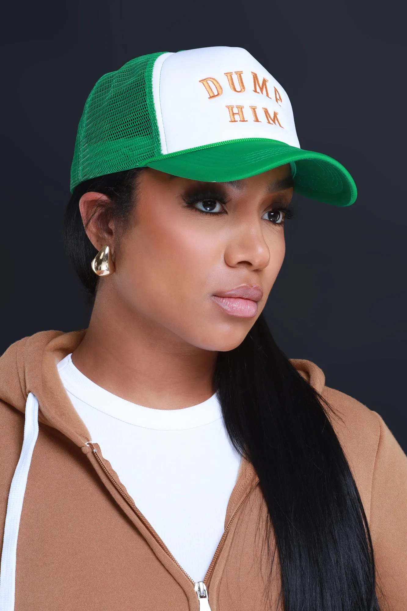 Dump Him Graphic Trucker Hat - Green/White