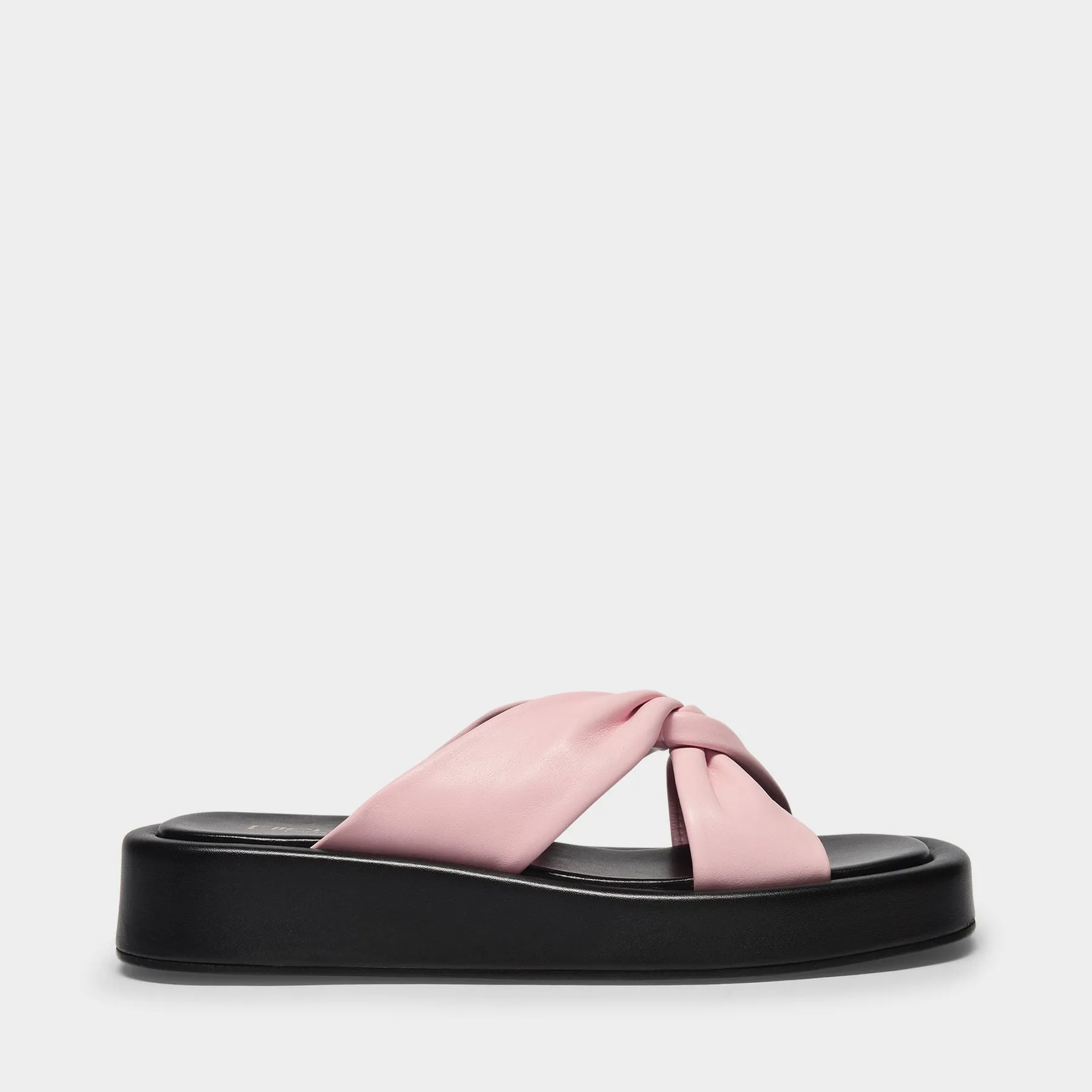 Elleme  Tresse Platform Sandals in Pink Leather