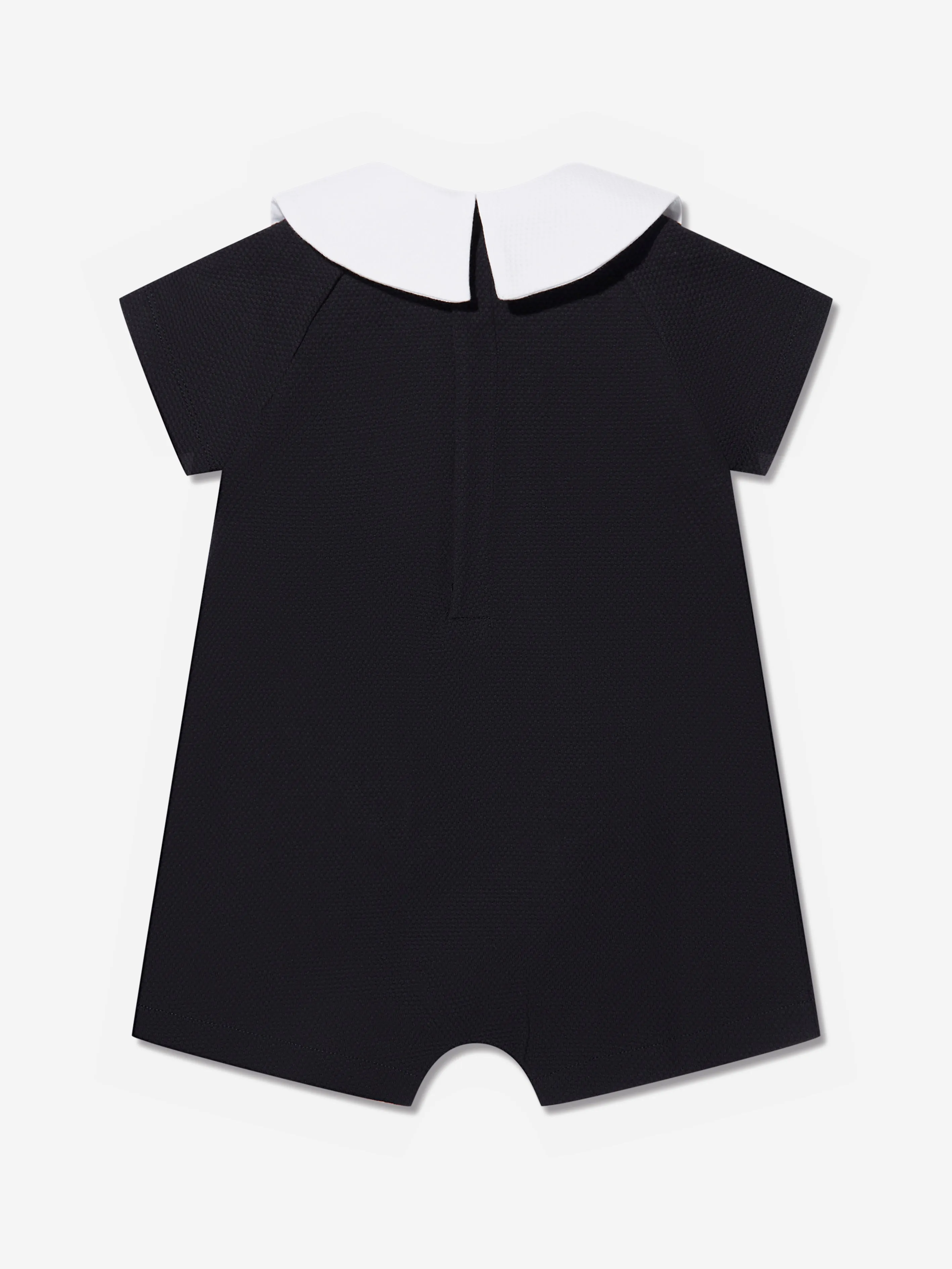 Emporio Armani Baby Sailor Neck Romper In Navy