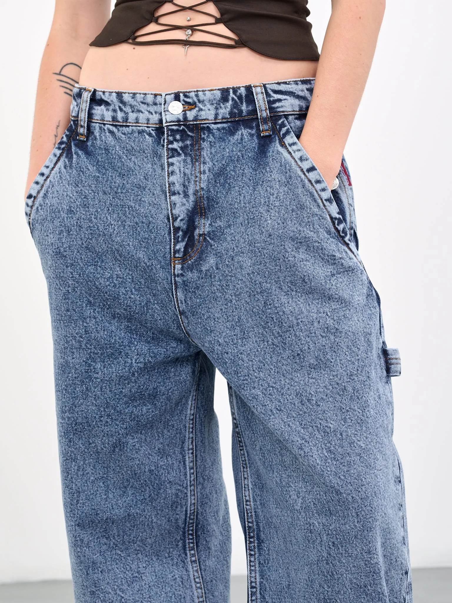 Faded Wide Denim Pants (J0308-8235-1282-BLUE)