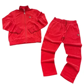 Fila O-FIT  VELOUR TRACKSUIT Men’s - RED