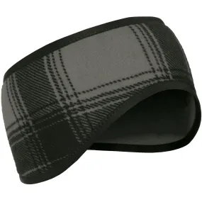 Fleece Headband - Black/gray Plaid - Small/Medium