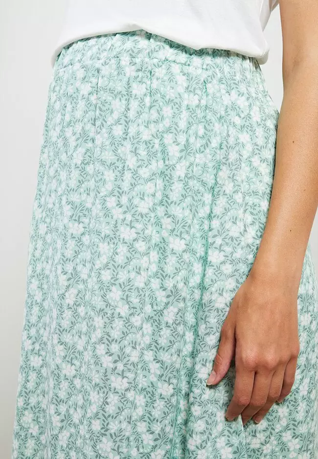 Floral Viscose Maternity Skirt