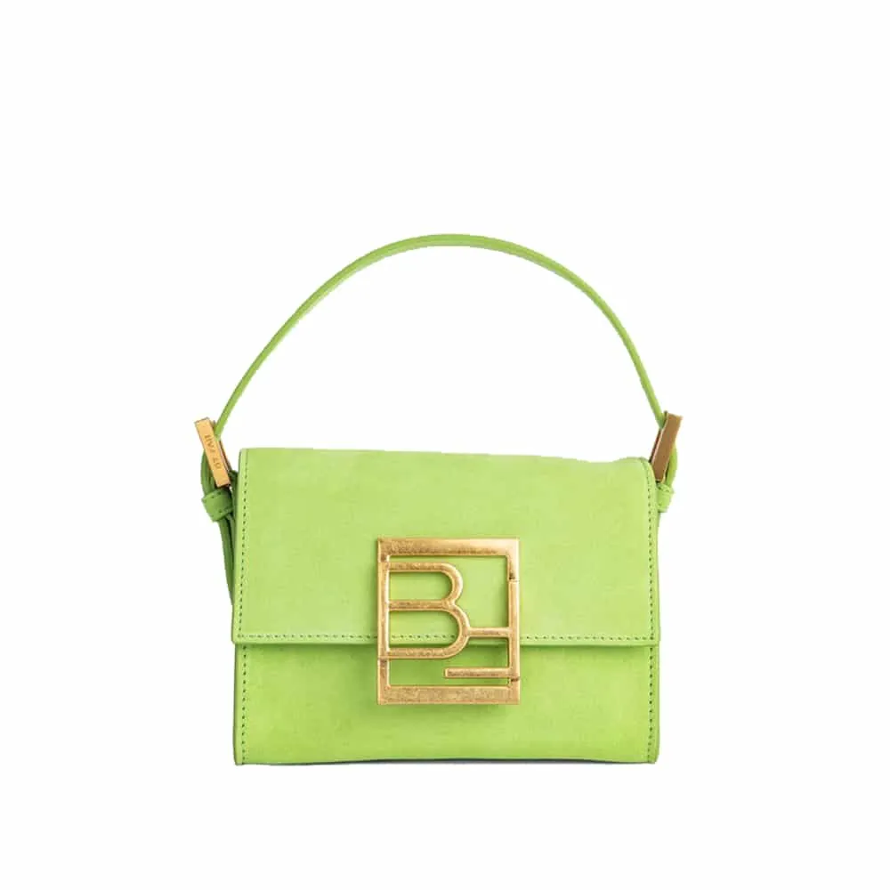 --Fran bright green suede leather bag-