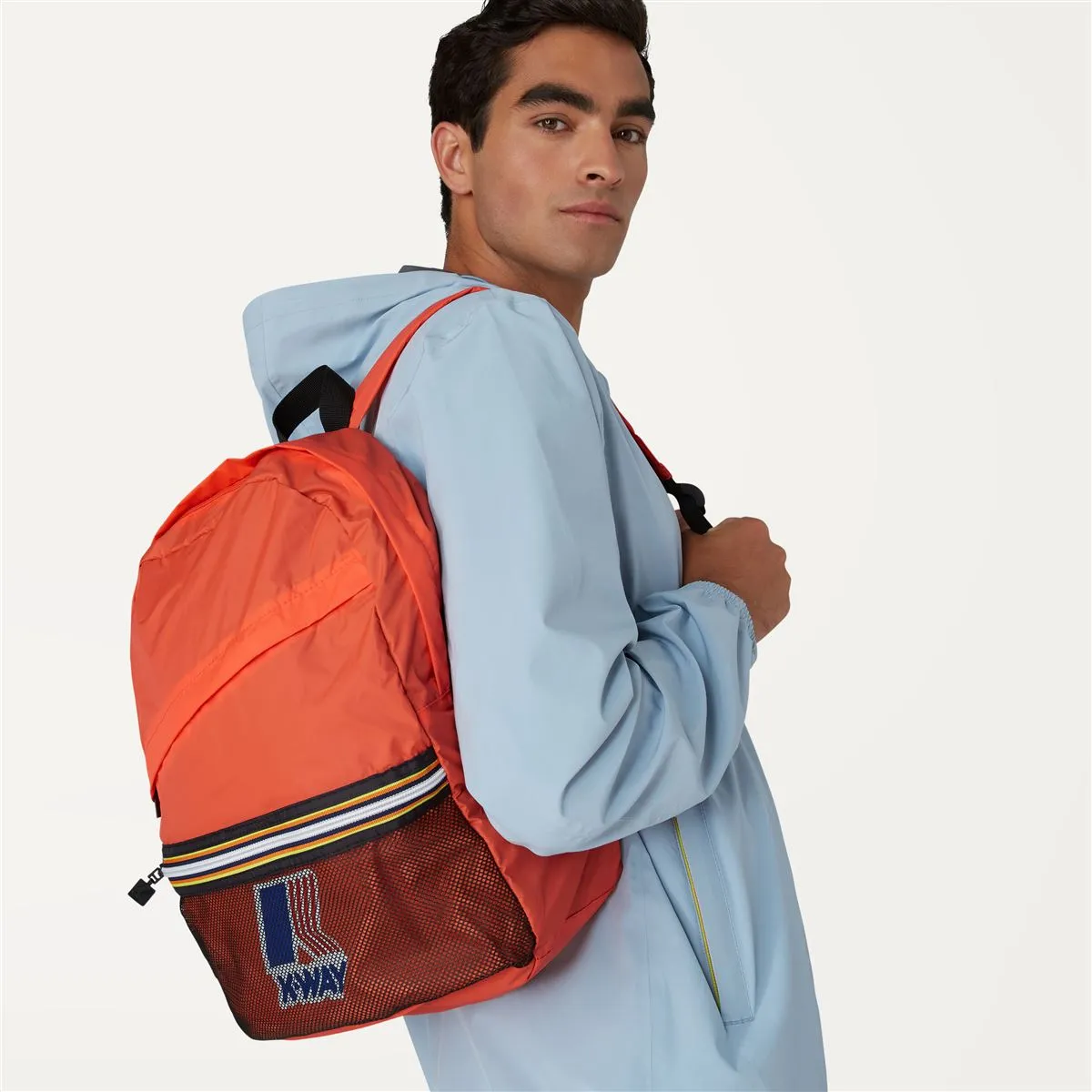 Francois - Packable Ripstop Backpack in Orange