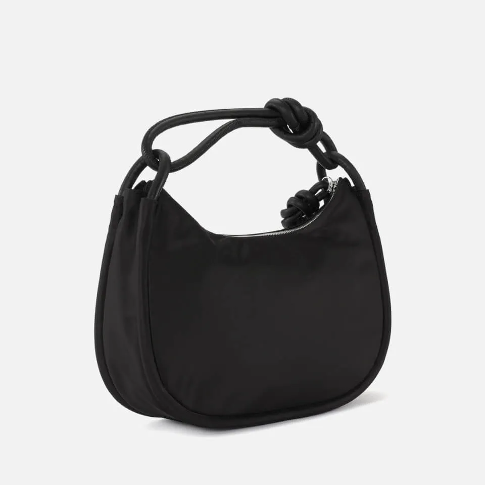 Ganni Knot Leather-Trimmed Recycled Shell Bag | Coggles