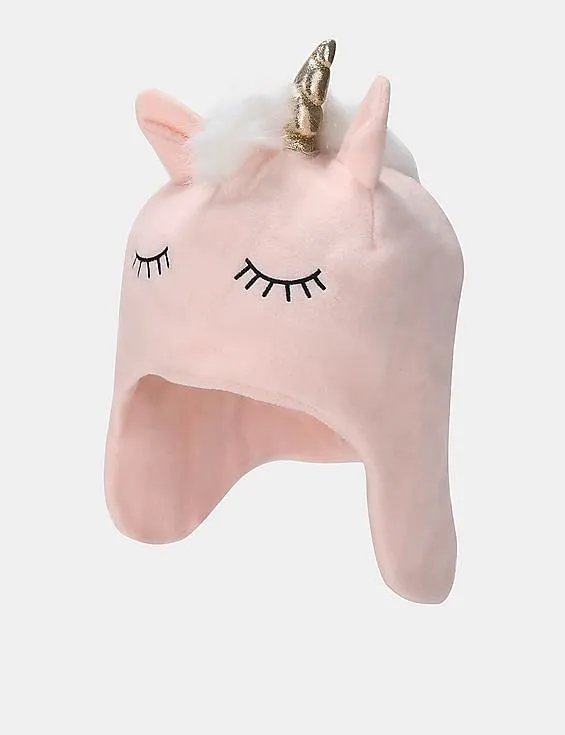 GAP Girls Pink Unicorn Hat