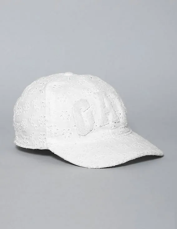 GAP Girls White Logo Baseball Hat