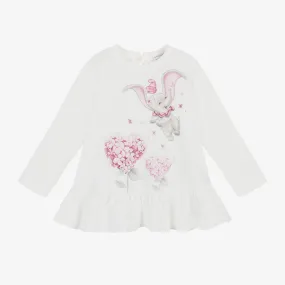 Girls Ivory Disney Cotton Tunic Top