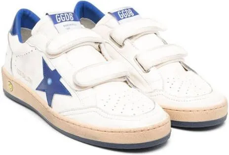 Golden Goose Kids Ball Star touch-strap sneakers White