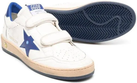 Golden Goose Kids Ball Star touch-strap sneakers White