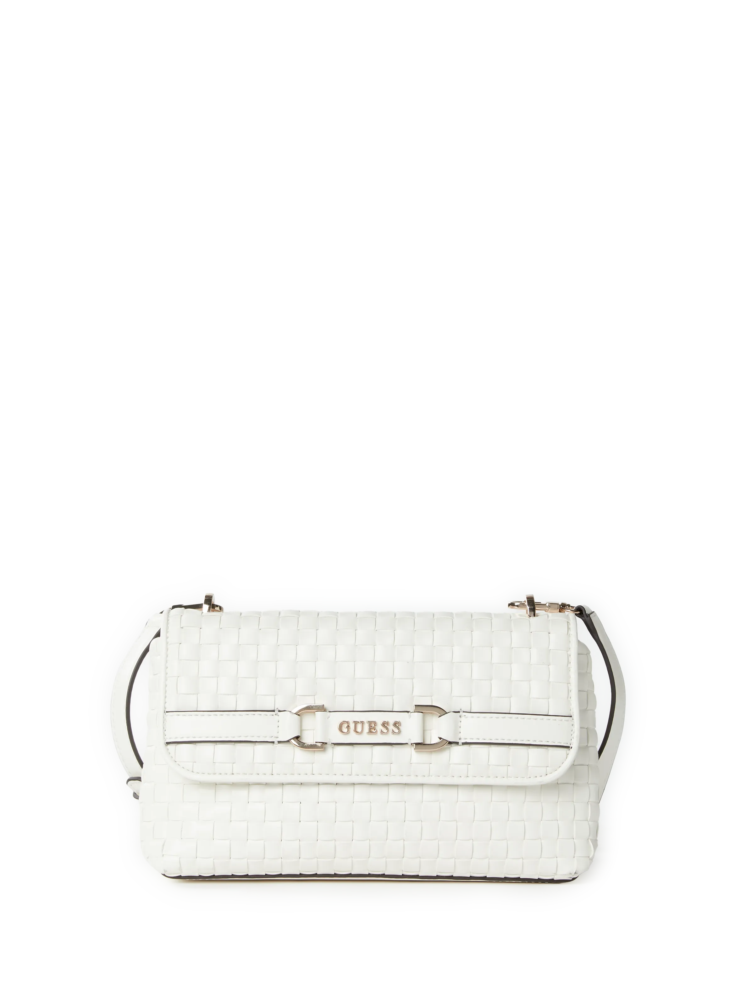 GUESS  Textured shoulder bag - White