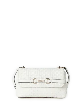 GUESS  Textured shoulder bag - White