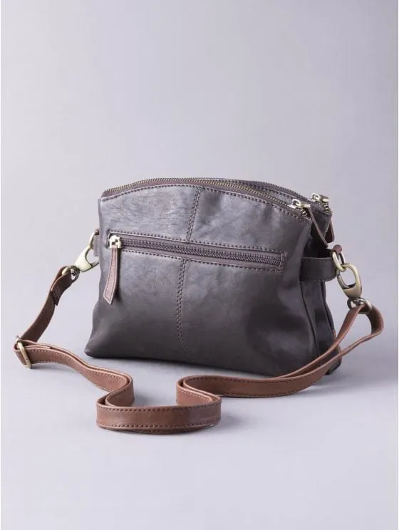 Hartsop Zip Leather Cross Body Bag in Brown