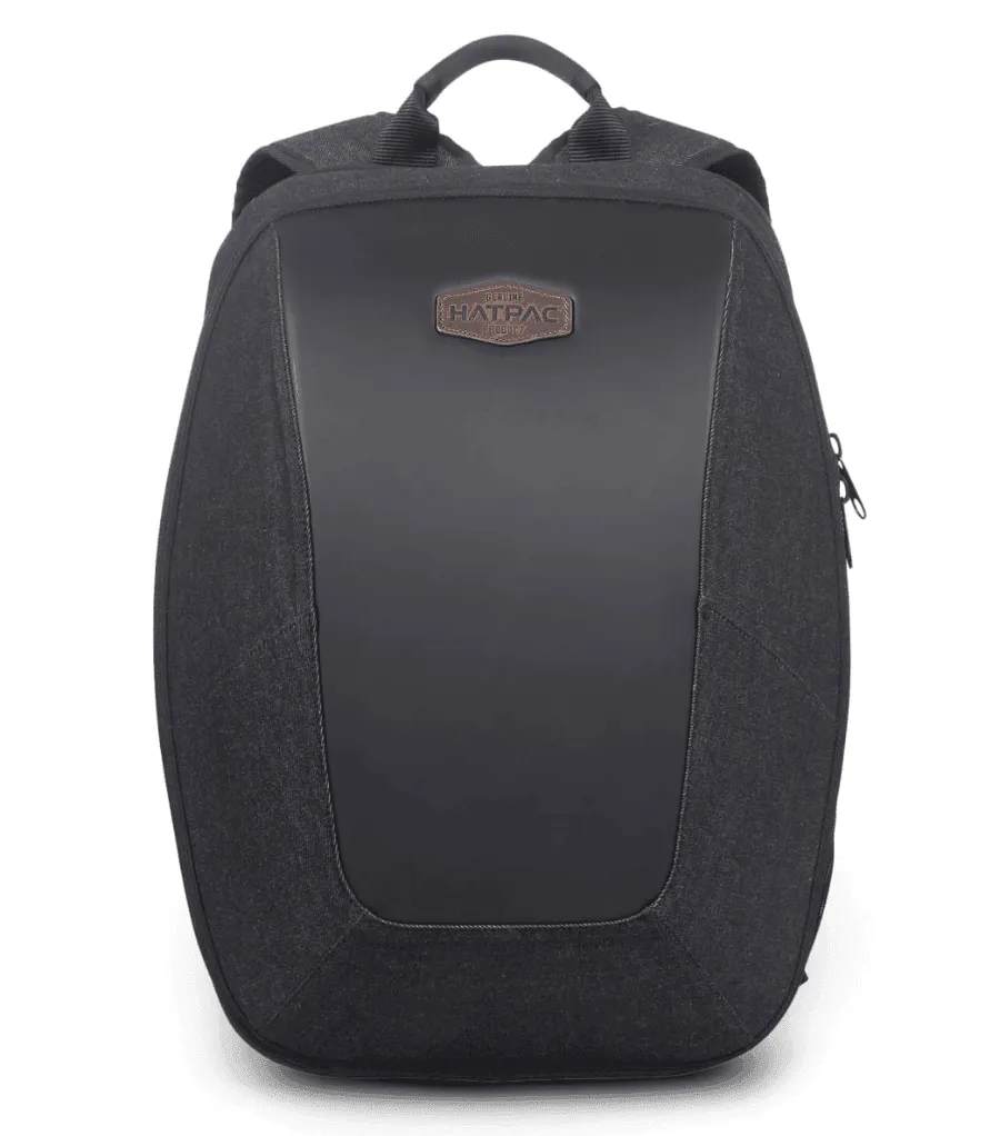 Hatpac Black Denim Western Hat Carrier Backpack