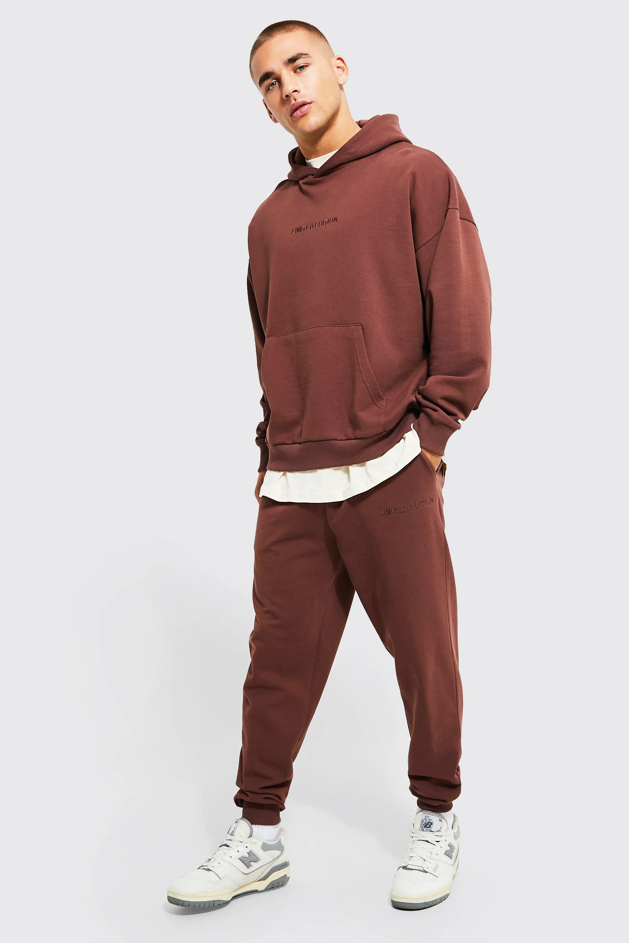 Heavyweight Loopback Hooded Tracksuit | boohooMAN UK