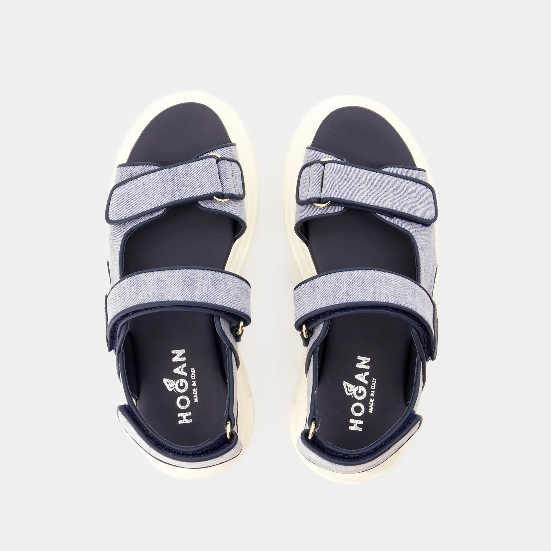 Hogan  Cinturino Sandals - Hogan - Cotton - Blue