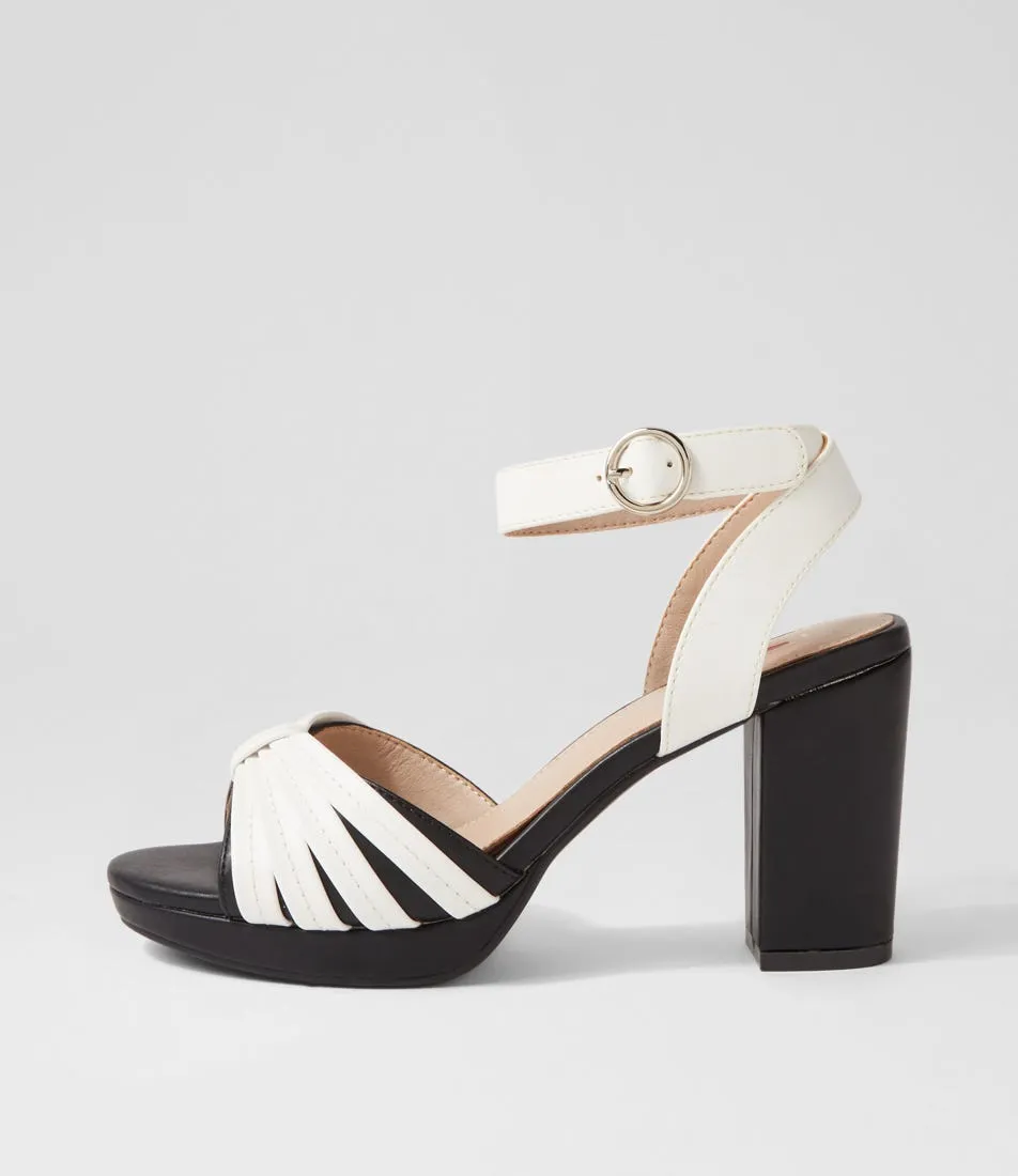 I LOVE BILLY Brissa Black White Sandals