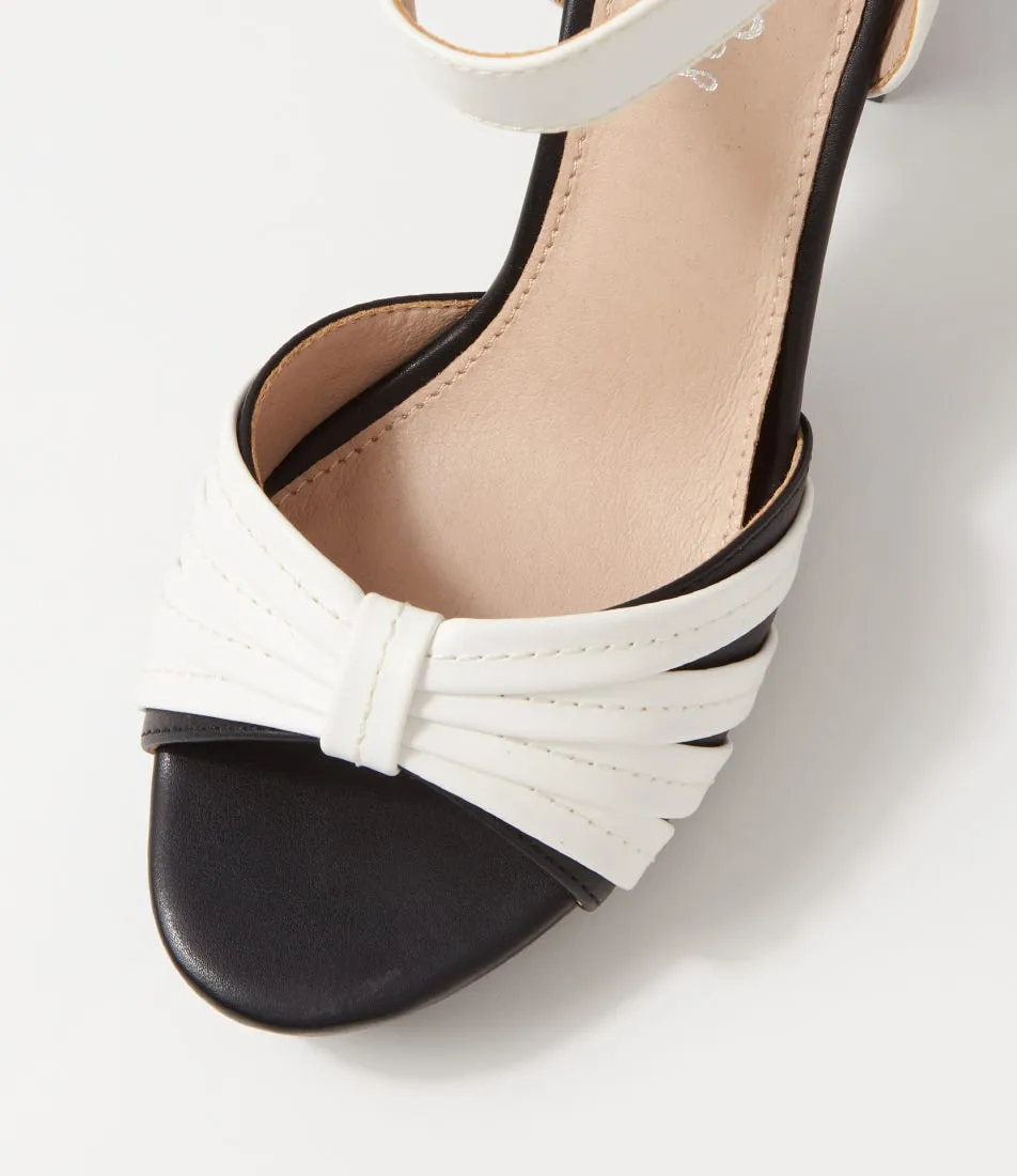 I LOVE BILLY Brissa Black White Sandals