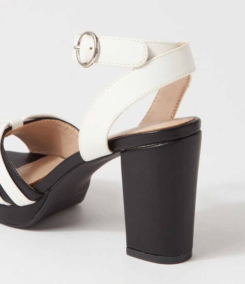 I LOVE BILLY Brissa Black White Sandals