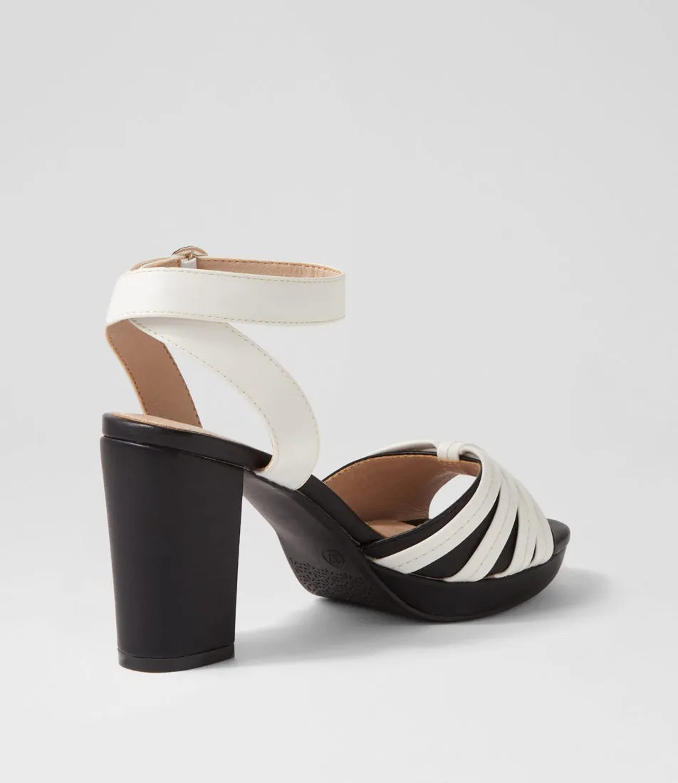 I LOVE BILLY Brissa Black White Sandals