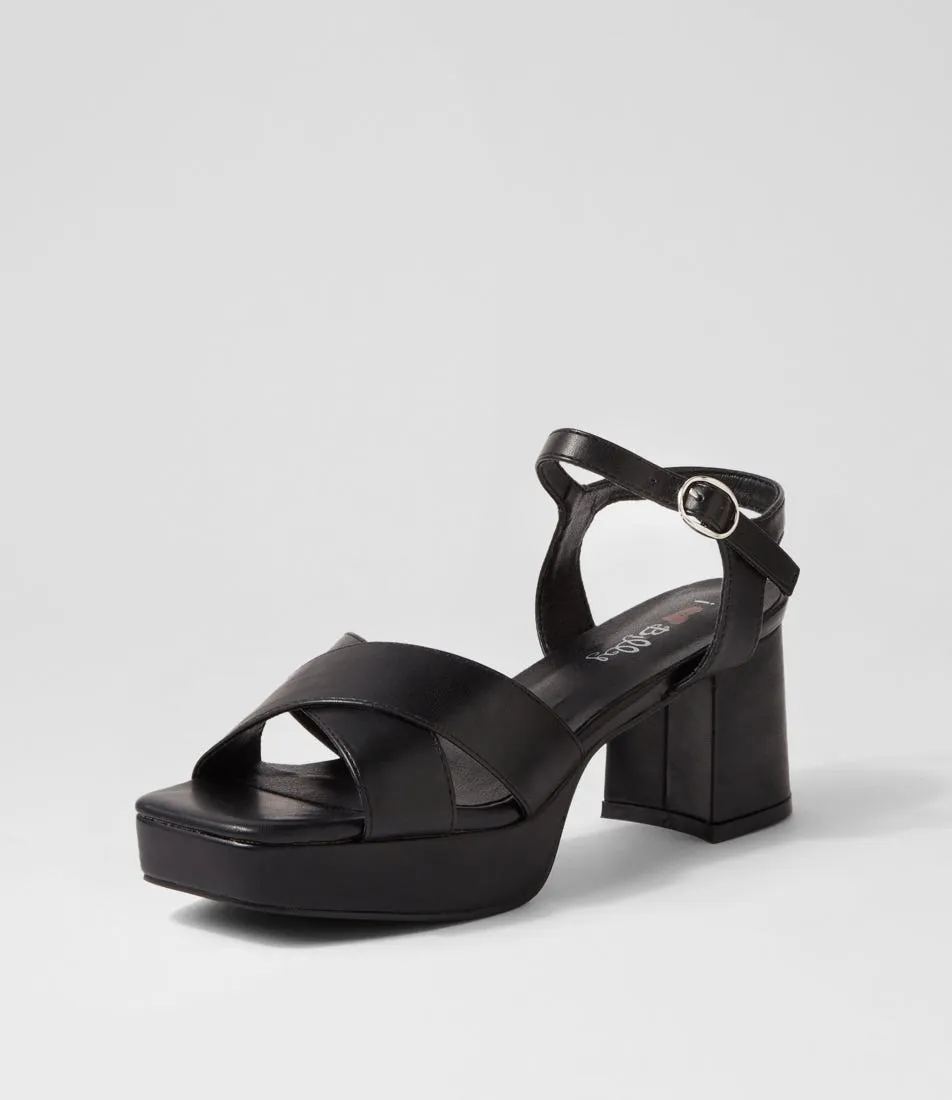 I LOVE BILLY Deakkin Black Sandals