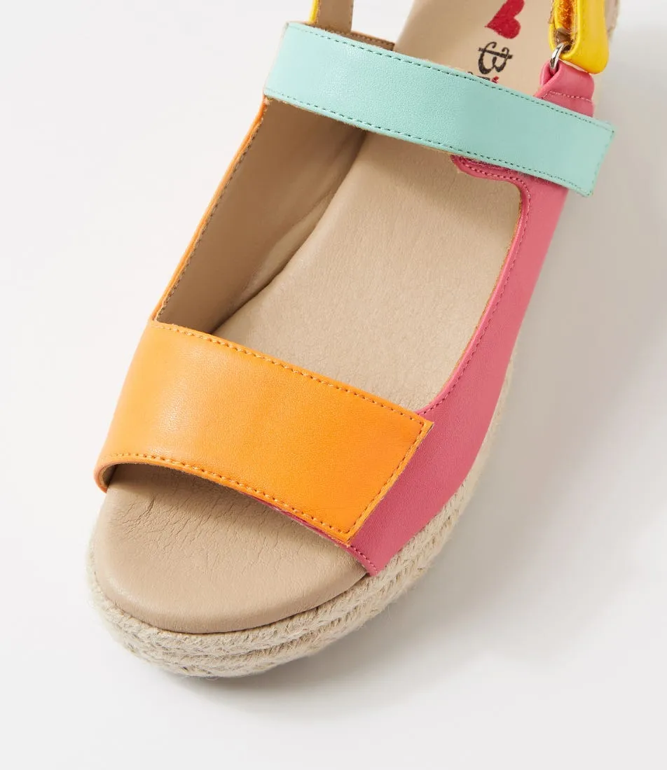 I LOVE BILLY Holteen Orange Multi Sandals