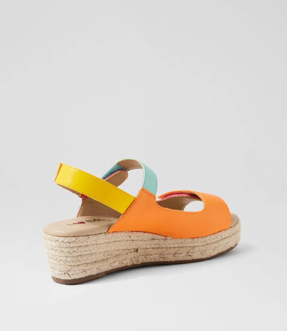 I LOVE BILLY Holteen Orange Multi Sandals