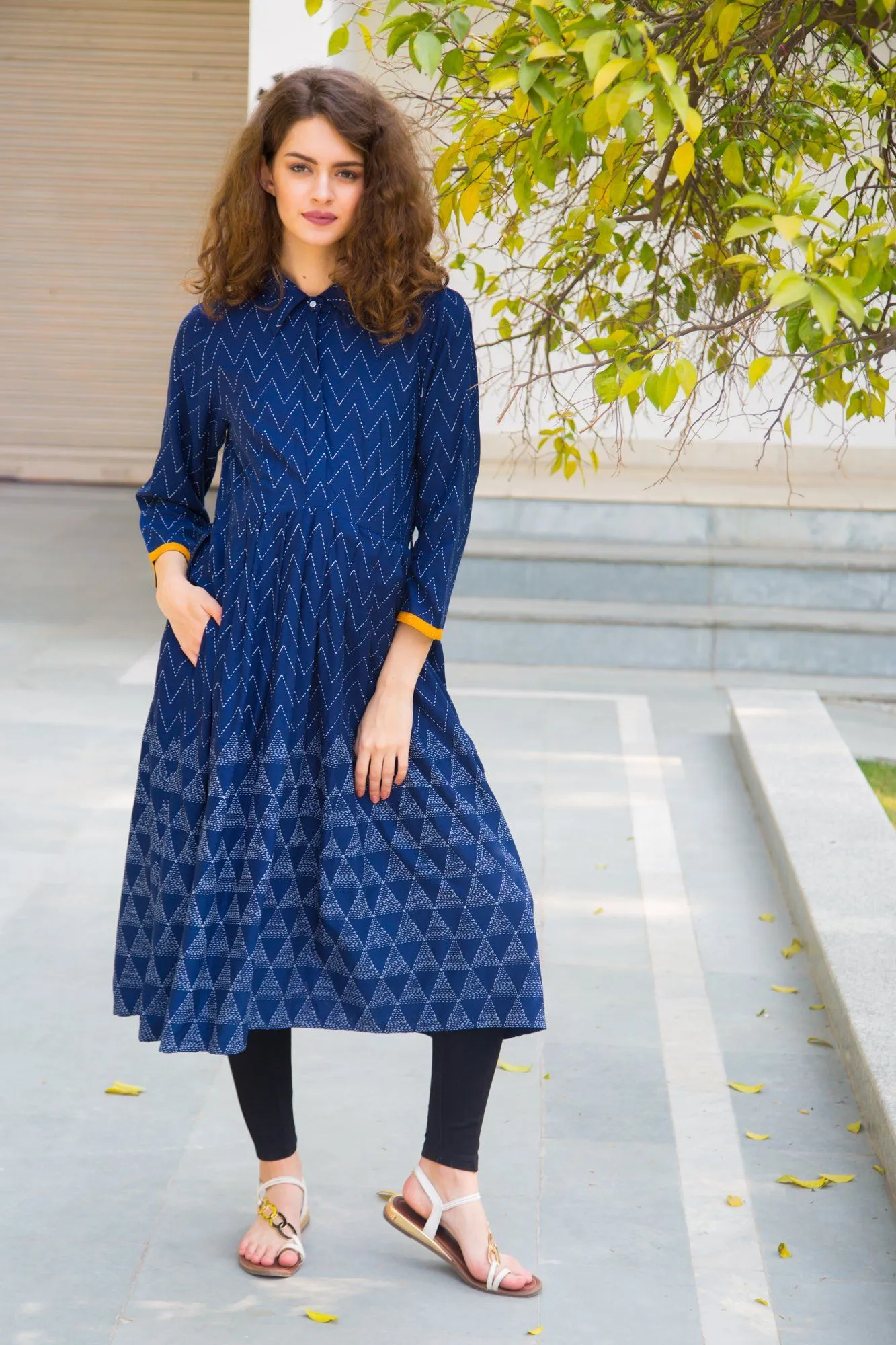 Indigo Flow Maternity & Nursing Kurta