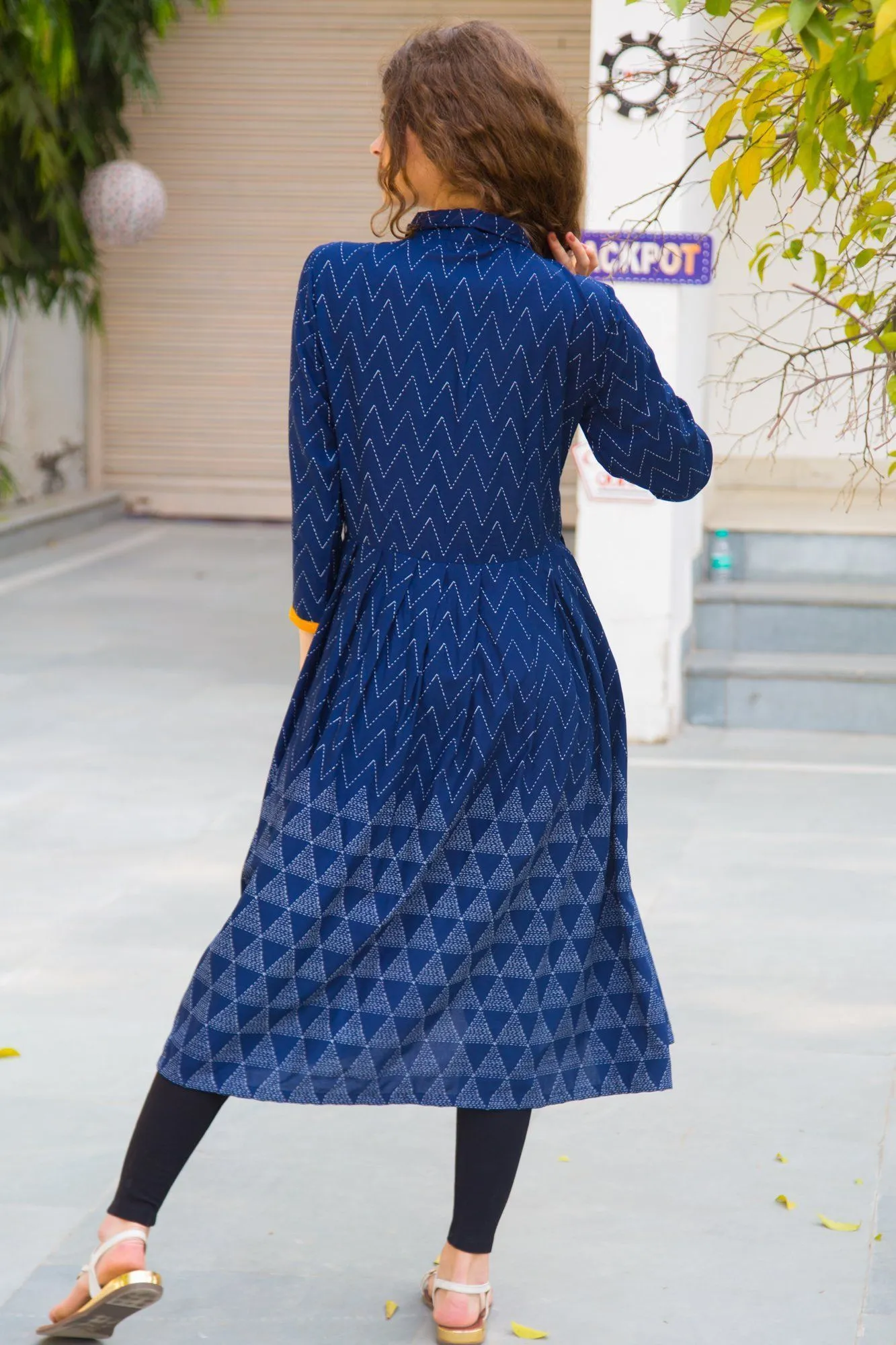 Indigo Flow Maternity & Nursing Kurta