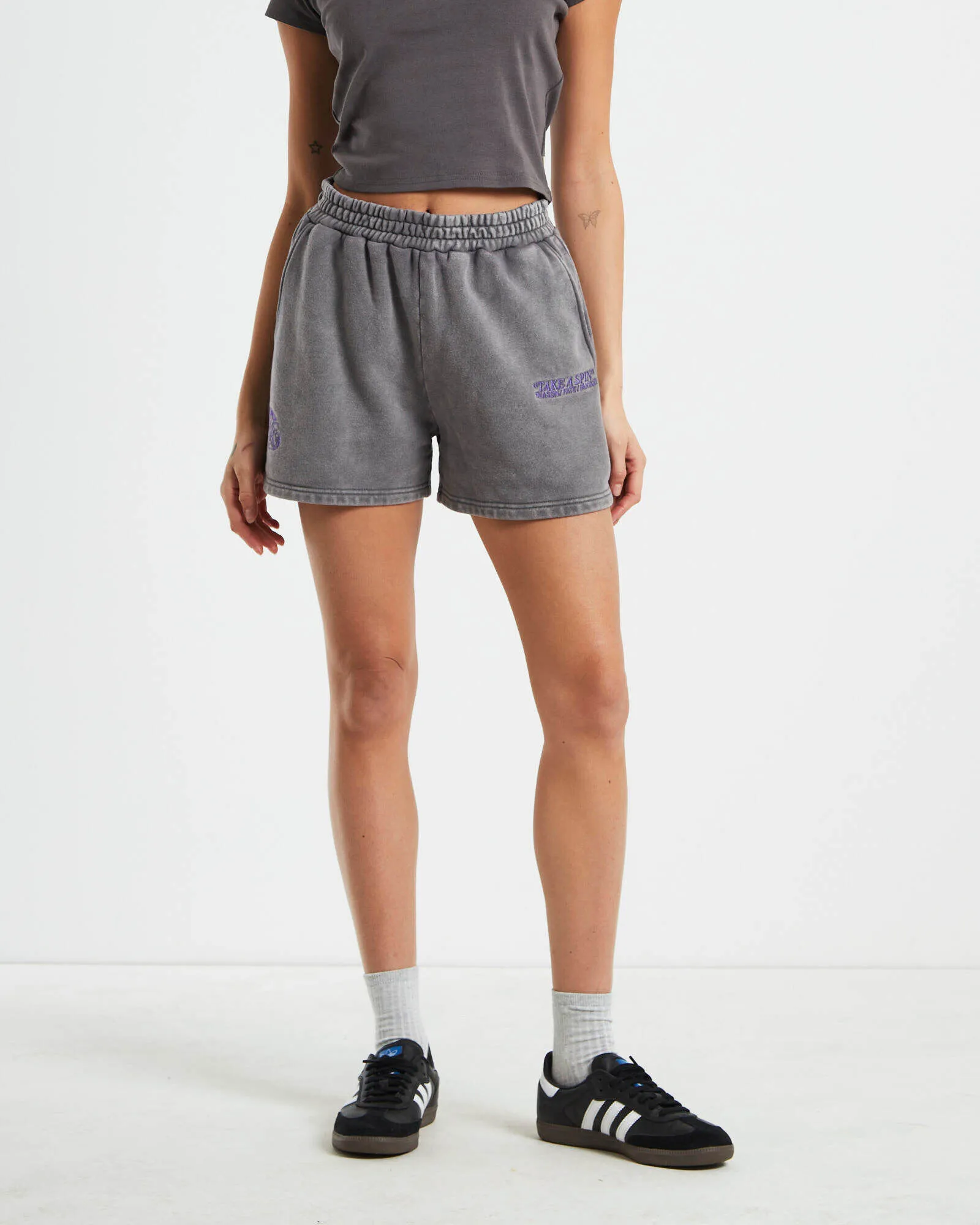 Insight Dive Fleece Shorts Acid Slate Grey