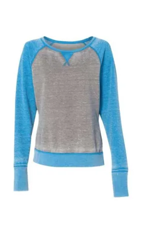 J. America 8927 Women's Zen Fleece Raglan Sweatshirt