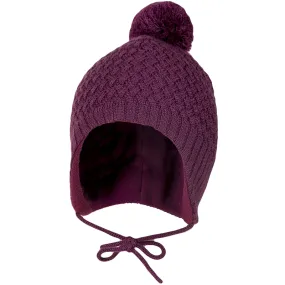 Janus Kids' Knit Hat with Tie - Purple