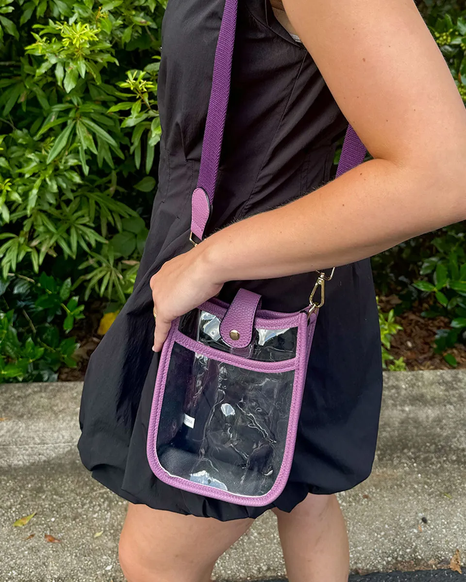 Jessica Clear Cross Body Bag - Purple