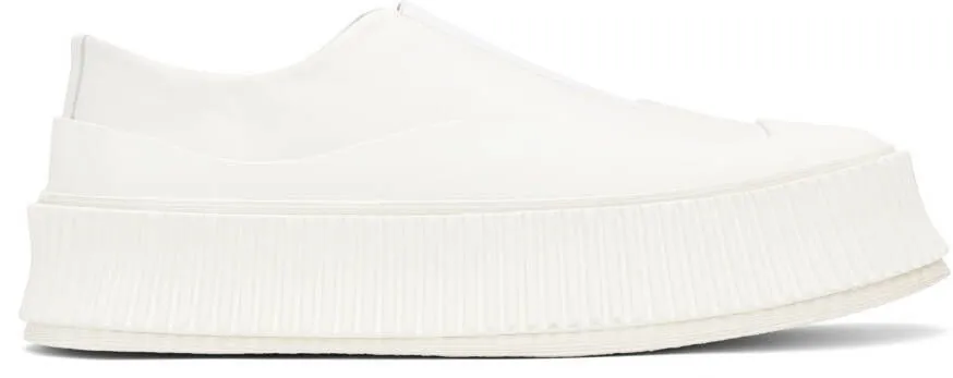 Jil Sander White Platform Sneakers