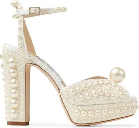 Jimmy Choo Sacaria 120mm platform sandals White