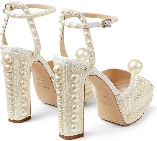 Jimmy Choo Sacaria 120mm platform sandals White