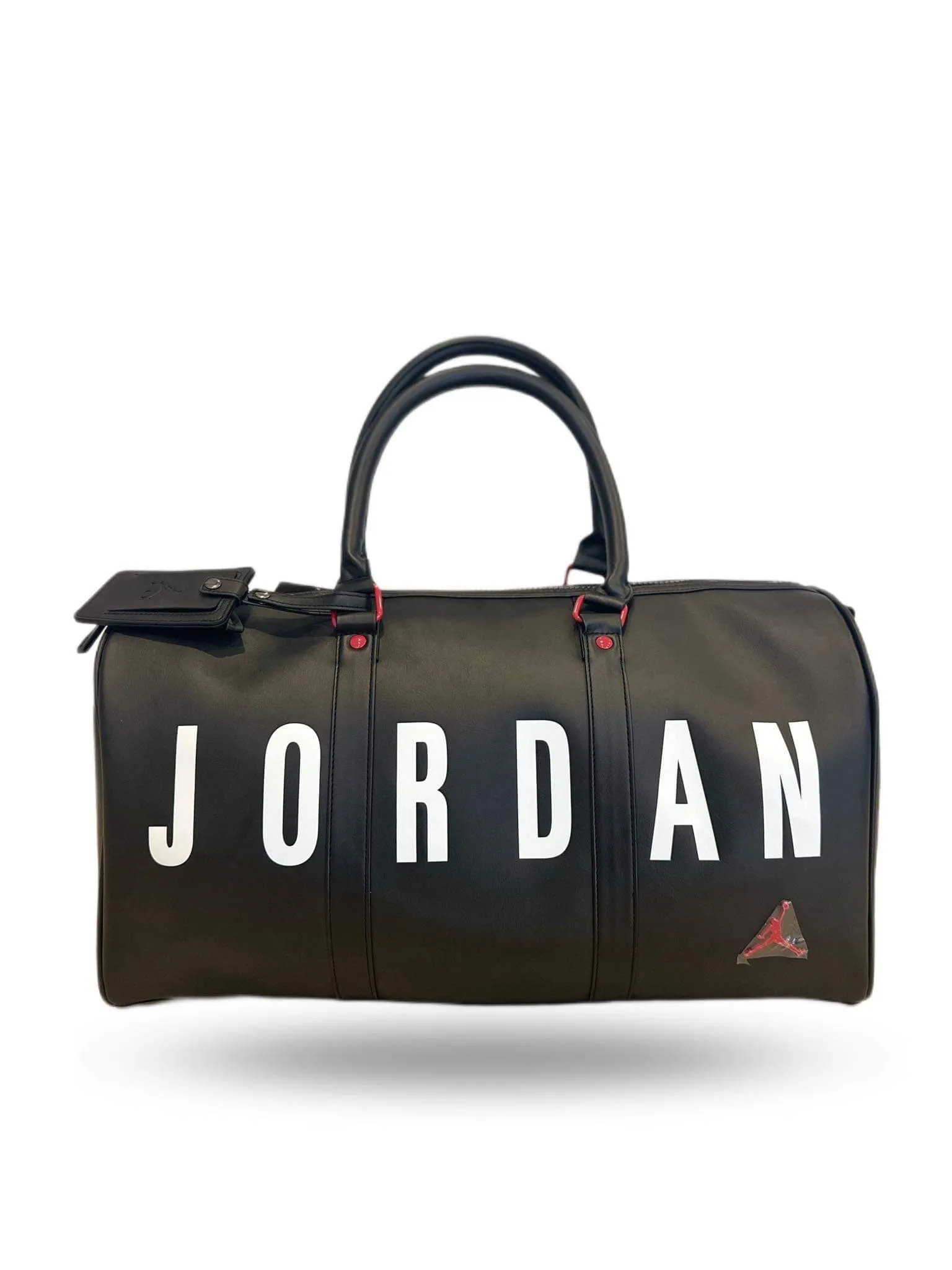 Jordan Duffle Bag Leather Black/Red/White